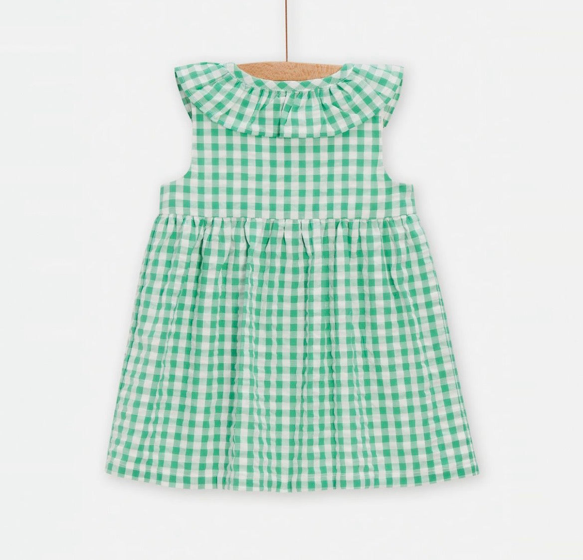 Robe verte carreaux