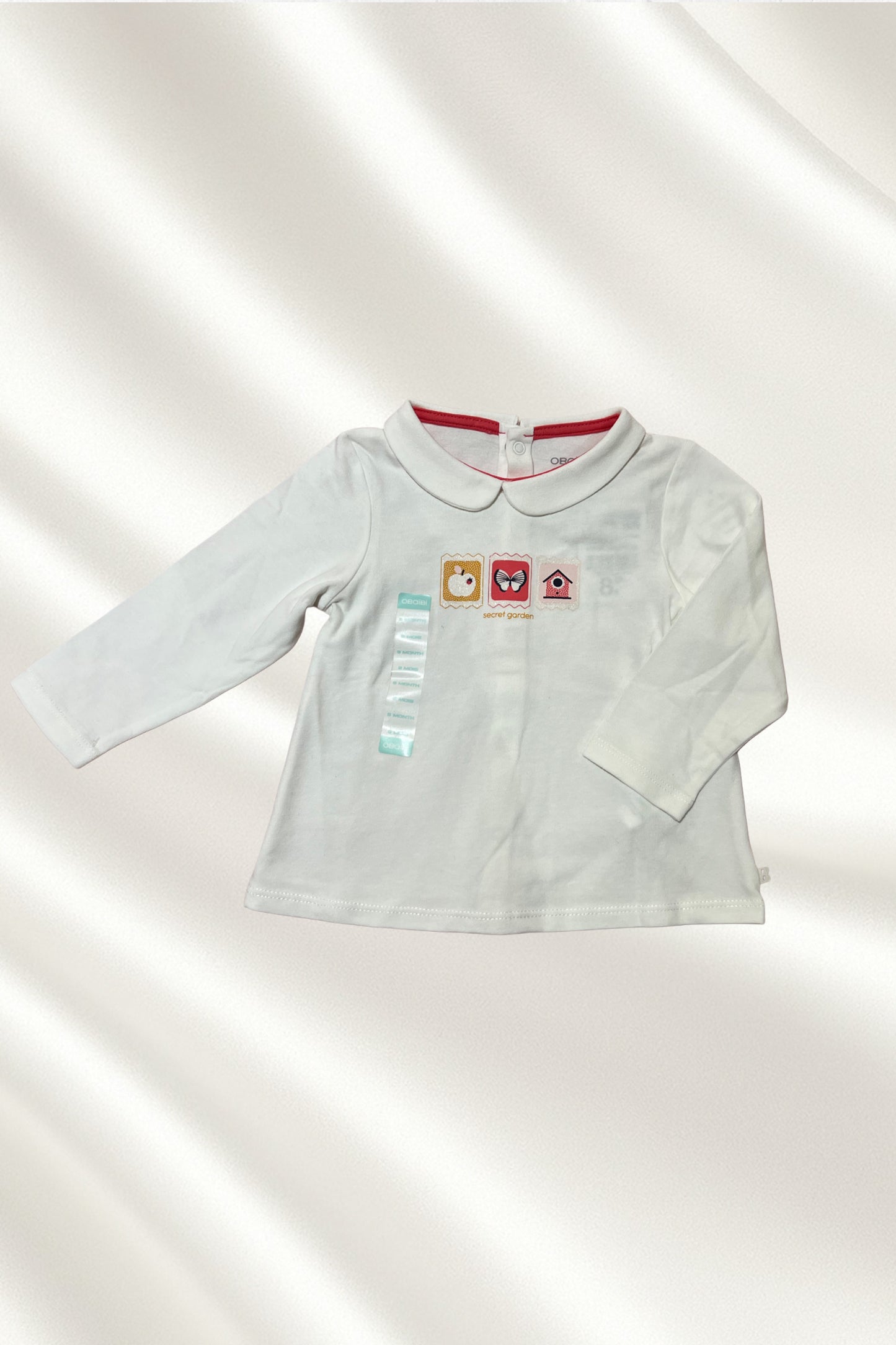 Pull blanc avec manches col claudine