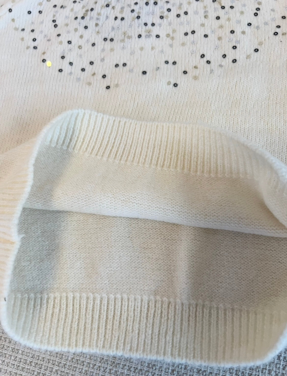 Pull demi-manches en blanc