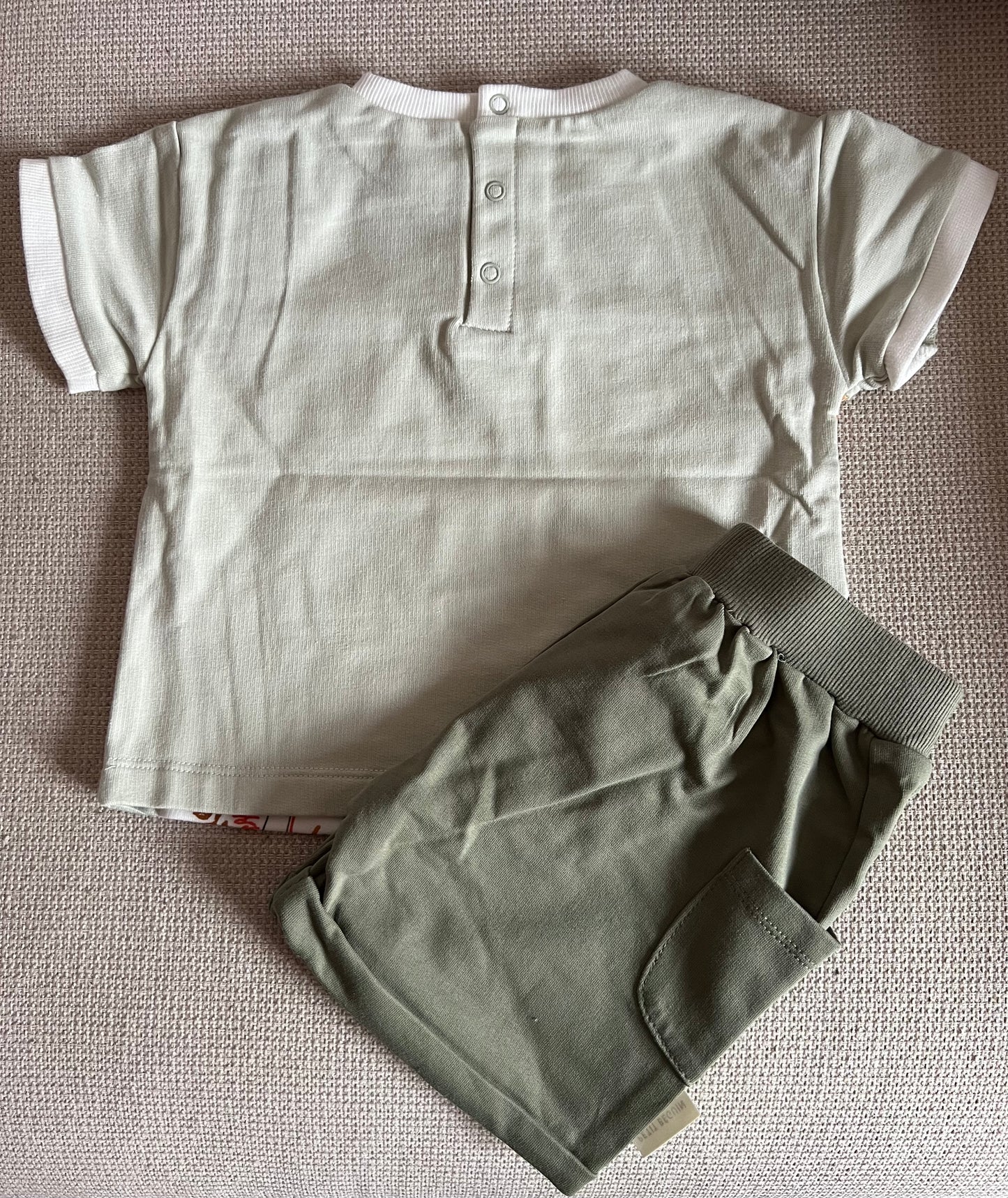 Ensemble 2 pcs Tshirt & short kaki garçon