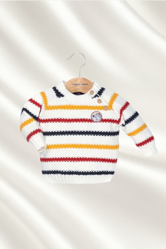 Pull rayé manches longues