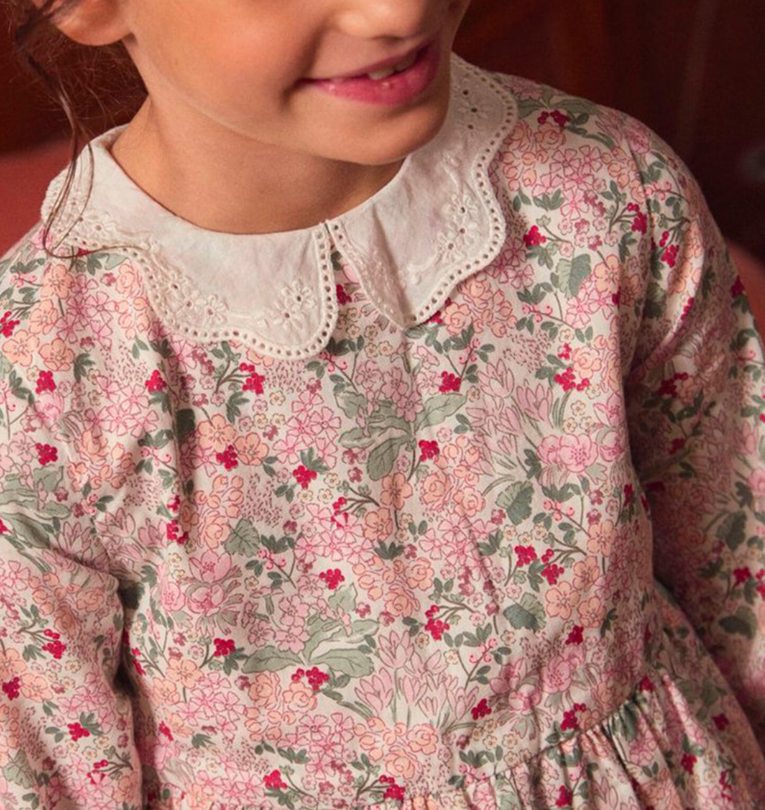 Robe fleurie en rose
