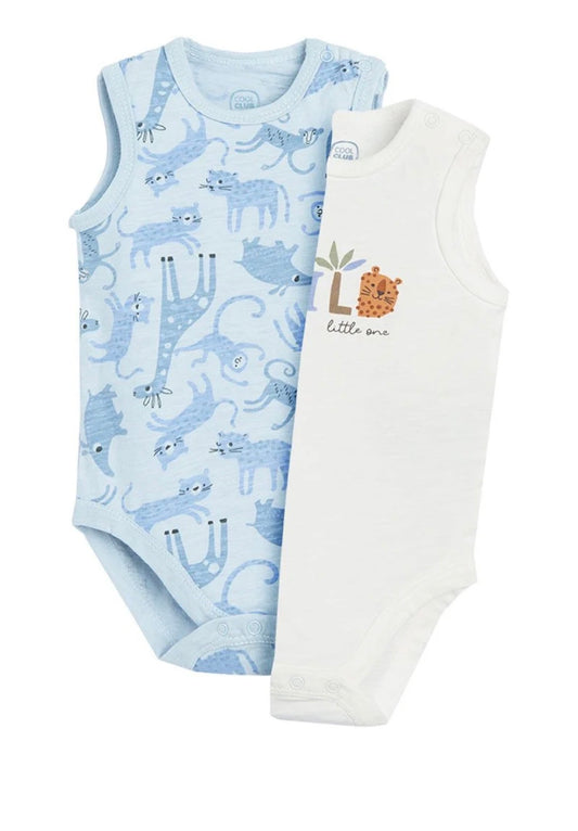 Lot 2 body blanc et ciel chiné