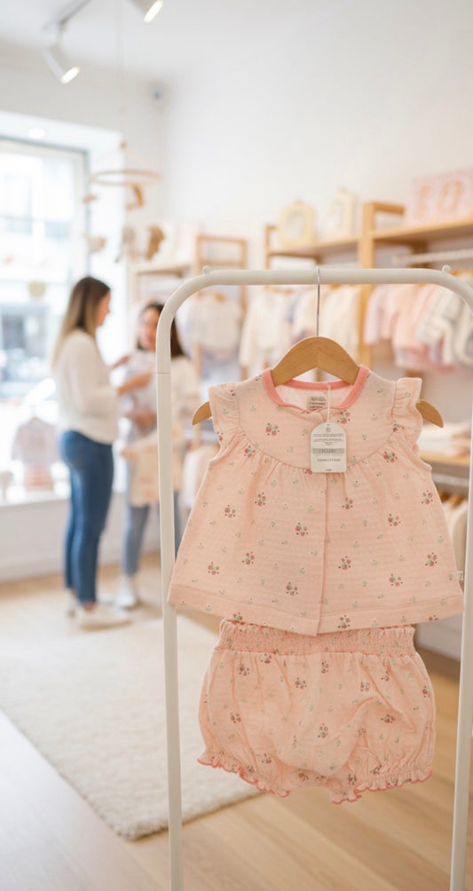 Ensemble 2 pcs blouse et bloomer en rose