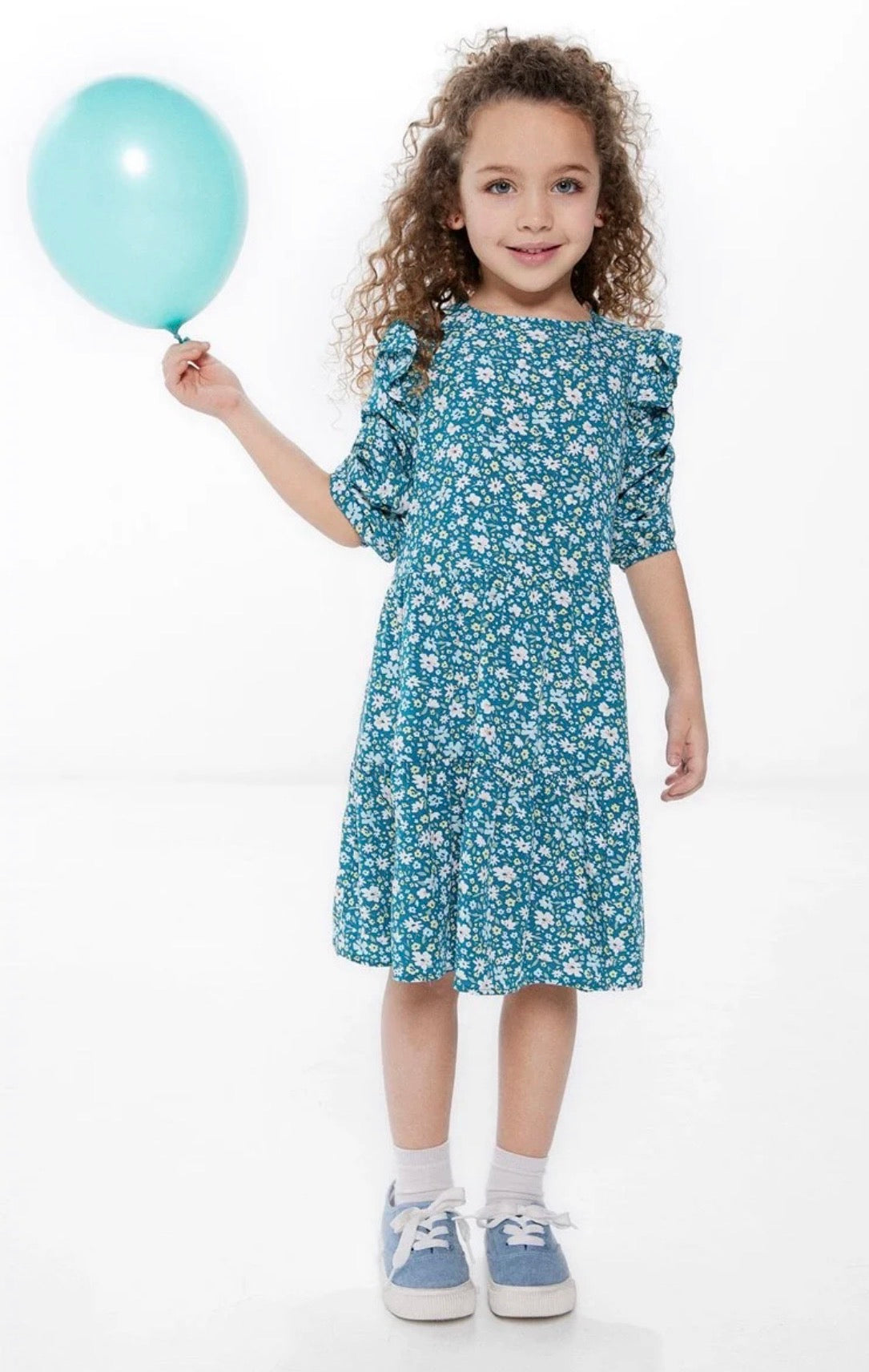 Robe à manches longues fleurie