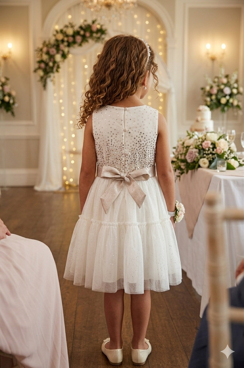Robe anniversaire à sequins et tulle