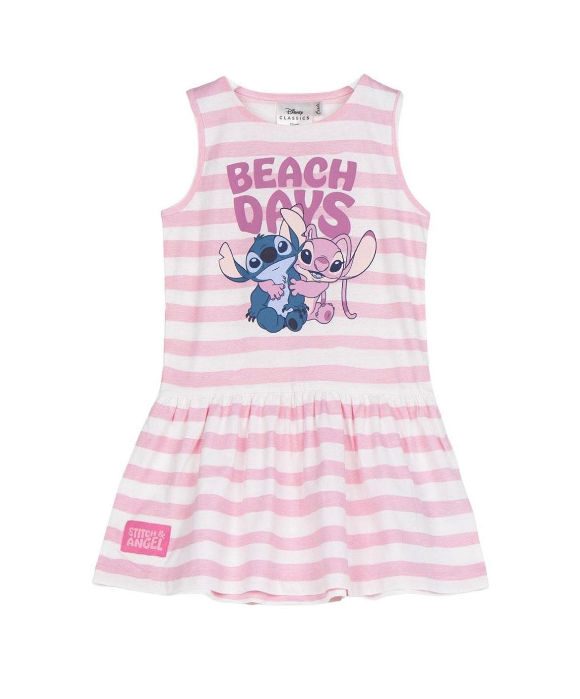 Robe Stitch rayée en Rose