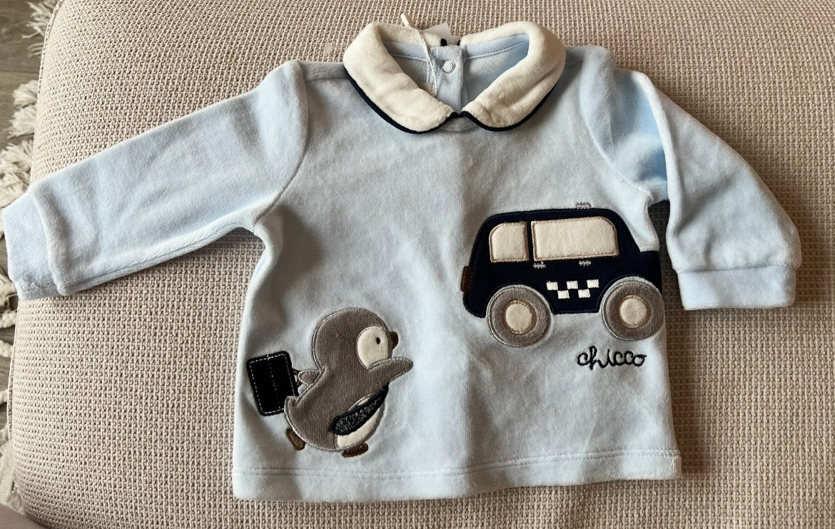 Ensemble Chicco en gris & bleu clair