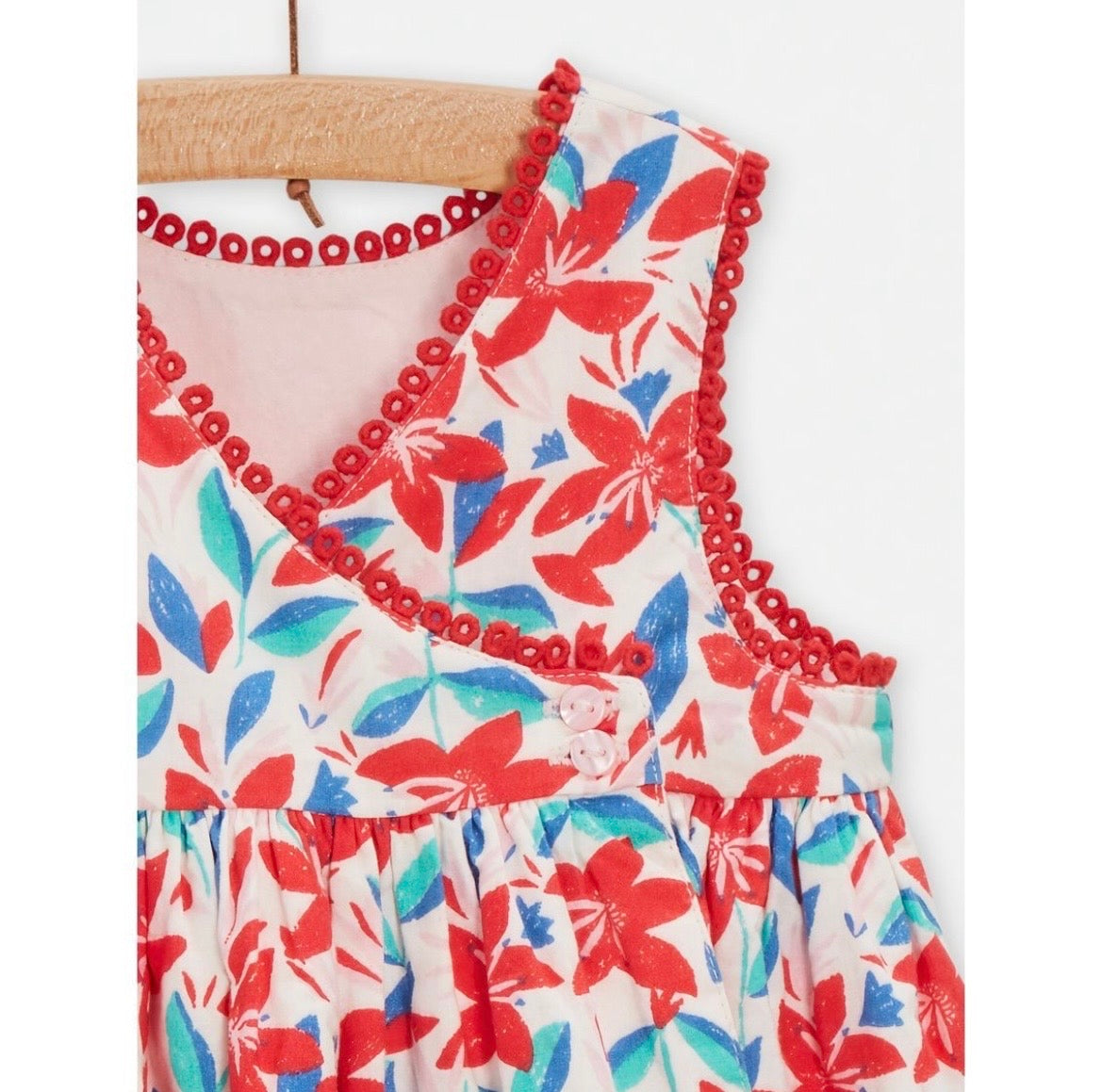 Robe cache cœur 2 faces en fleurs
