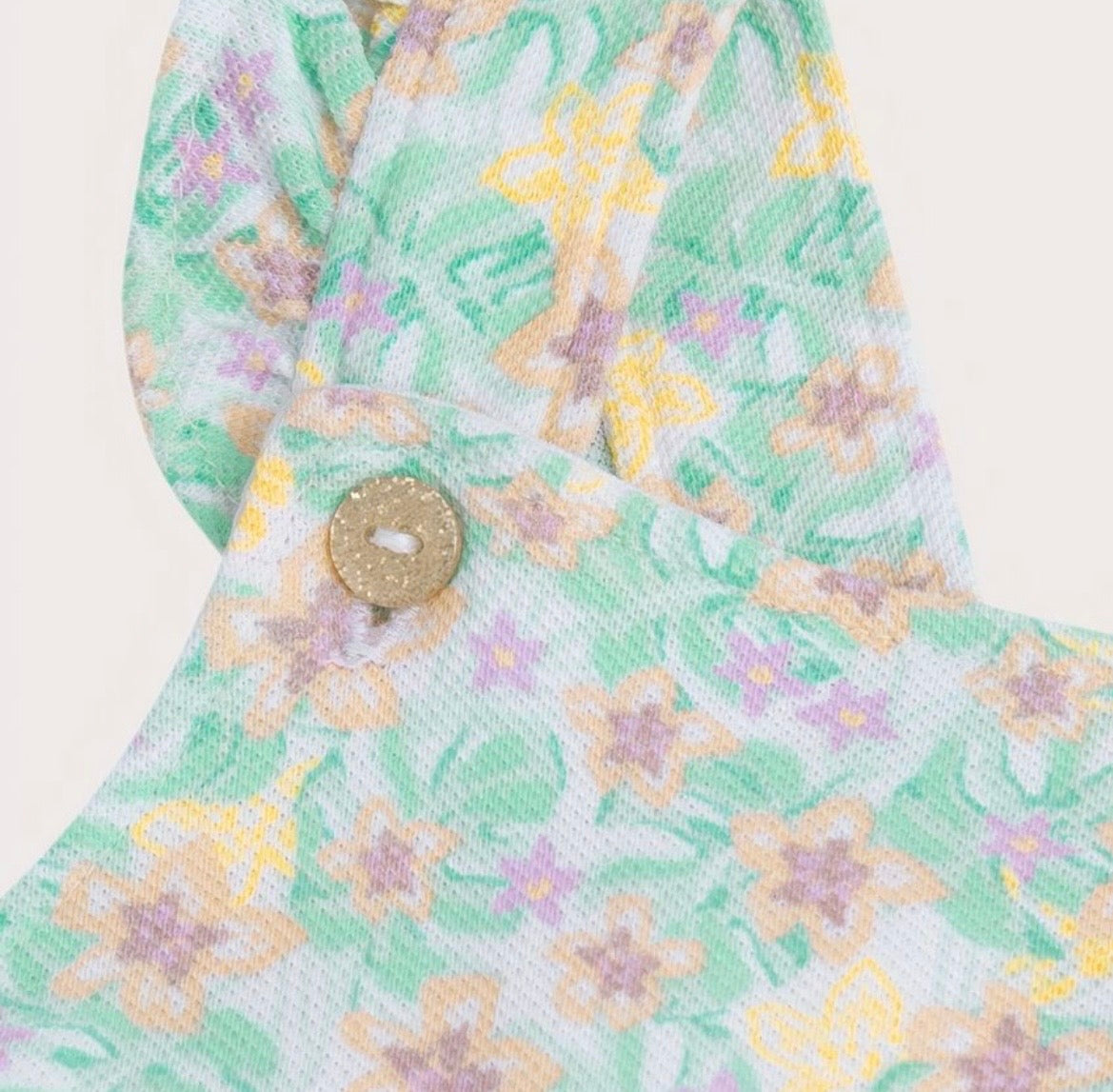 Robe verte multicolore