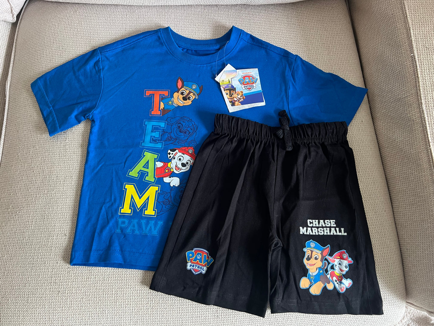 Ensemble 2 pcs Pat Patrouille bleu marine & noir garçon