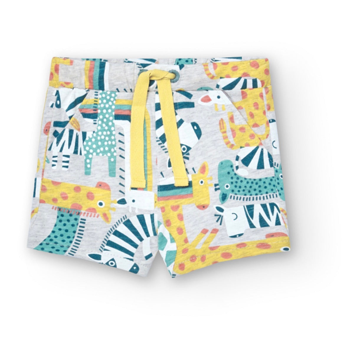Ensemble 2 pcs Tshirt & short motif zèbre vert garçon