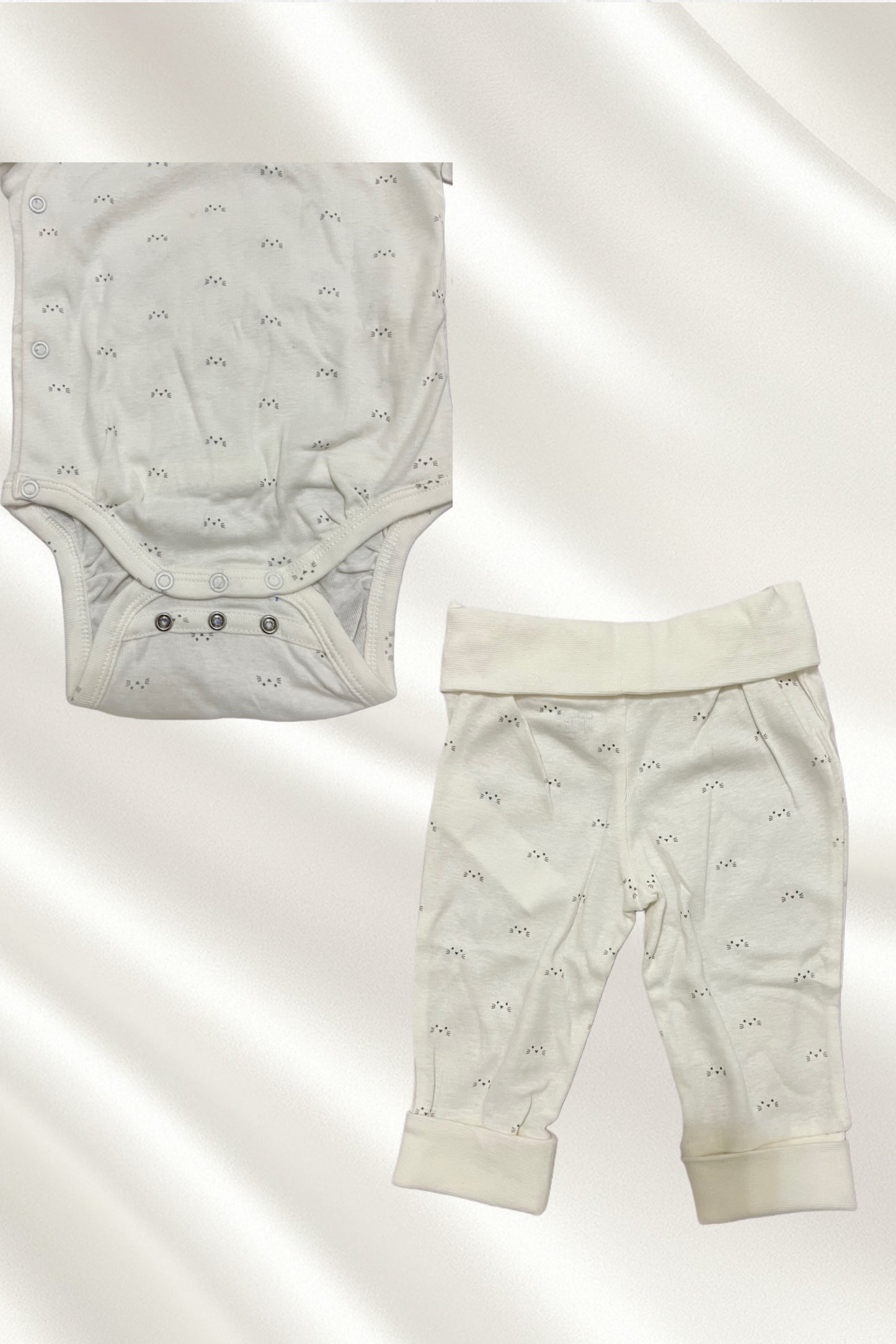 Ensemble 2 pcs Body et pantalon évolutif motif chat