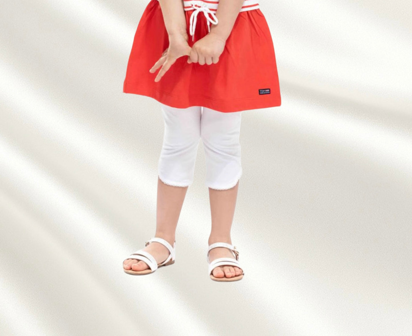 Legging fille en blanc