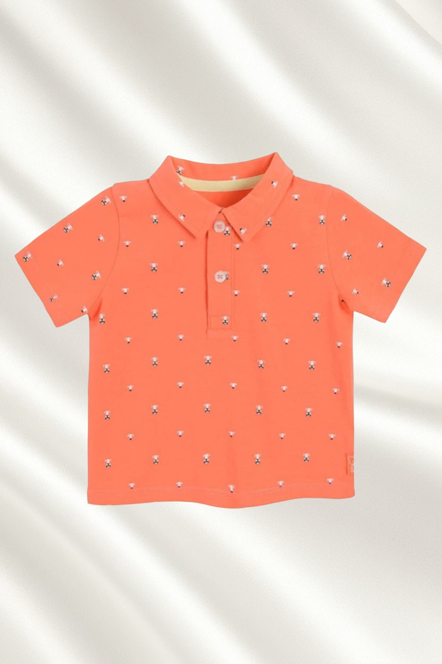 Polo orange à manches courtes