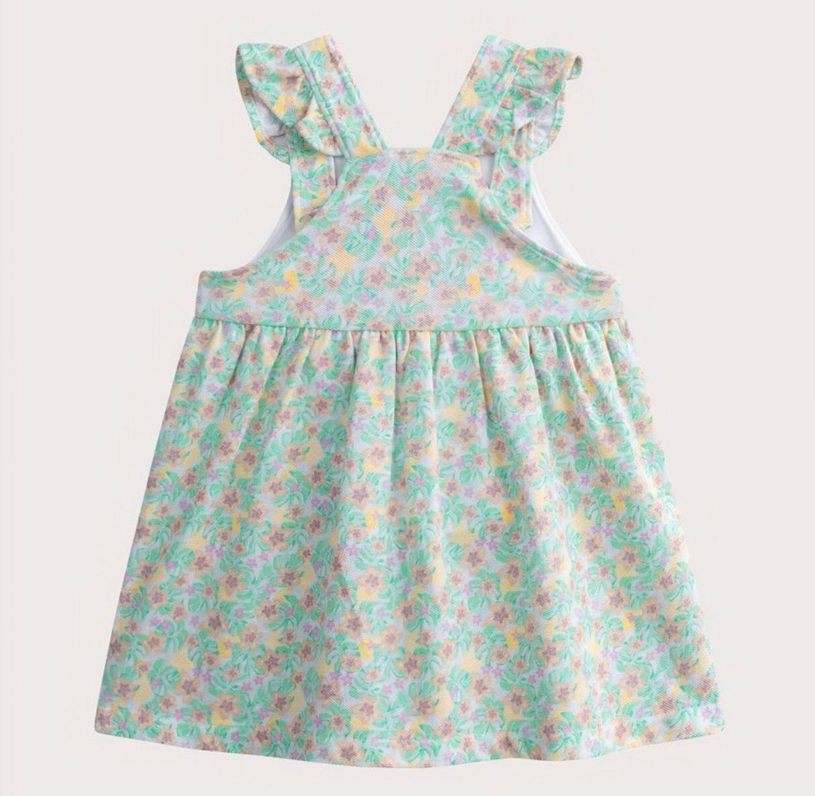 Robe verte multicolore