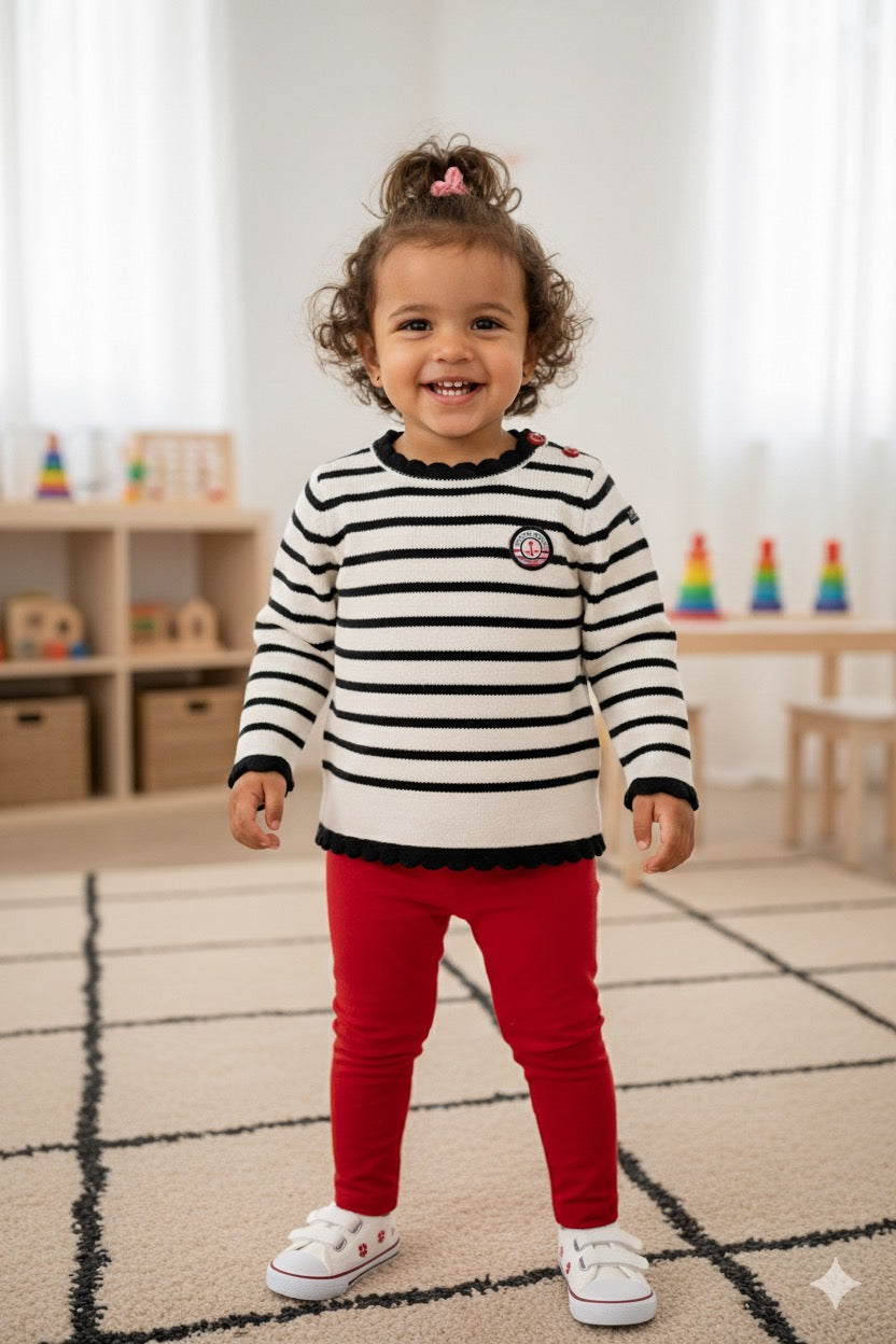 Tricot rayé pour filles