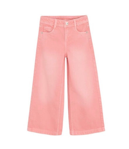 Ensemble 2 pcs Jean rose saumon avec T-shirt motif chat