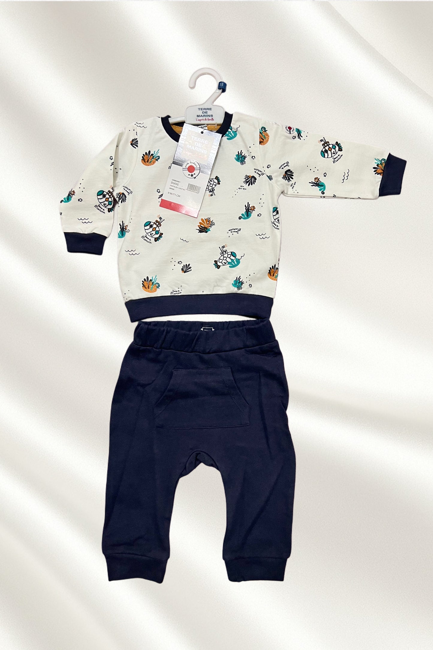 Ensemble 2 pcs sweat et pantalon bleu marine