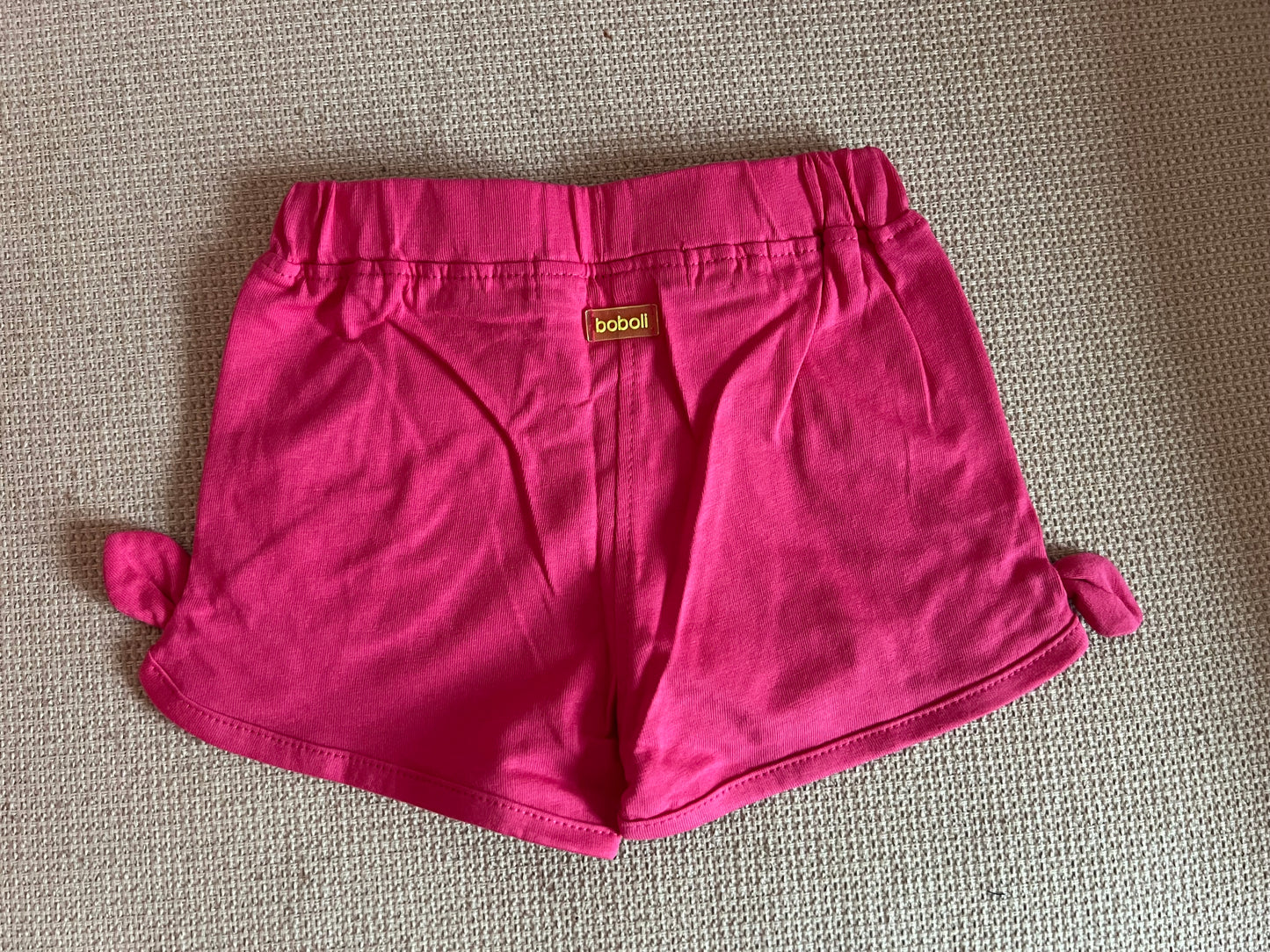 Ensemble 2 pcs tshirt & short motif fille avec lunettes Fushia