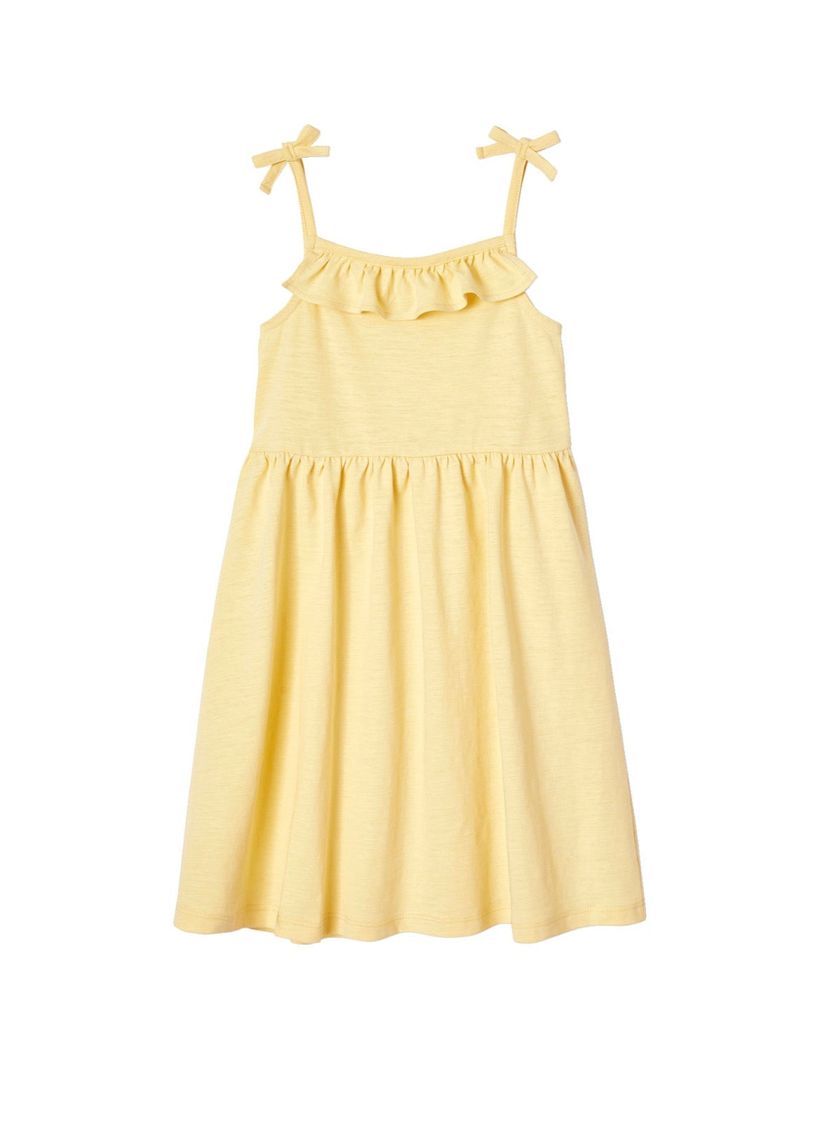 Lot 2 robes à bretelles jaune et vert