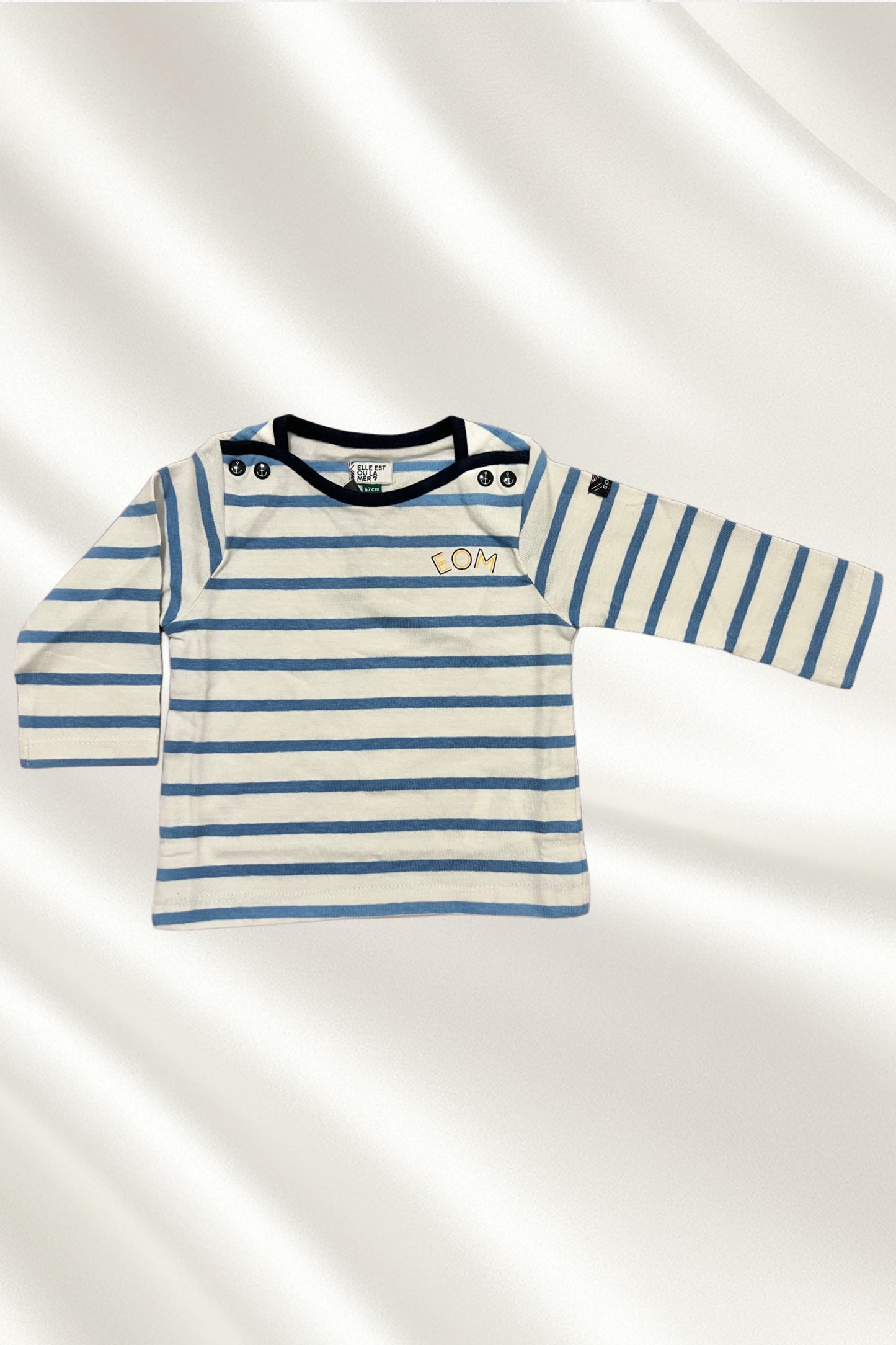 T-shirt rayé en bleu