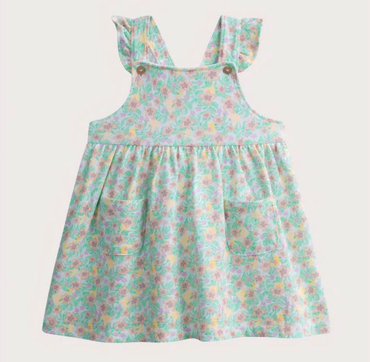 Robe verte multicolore
