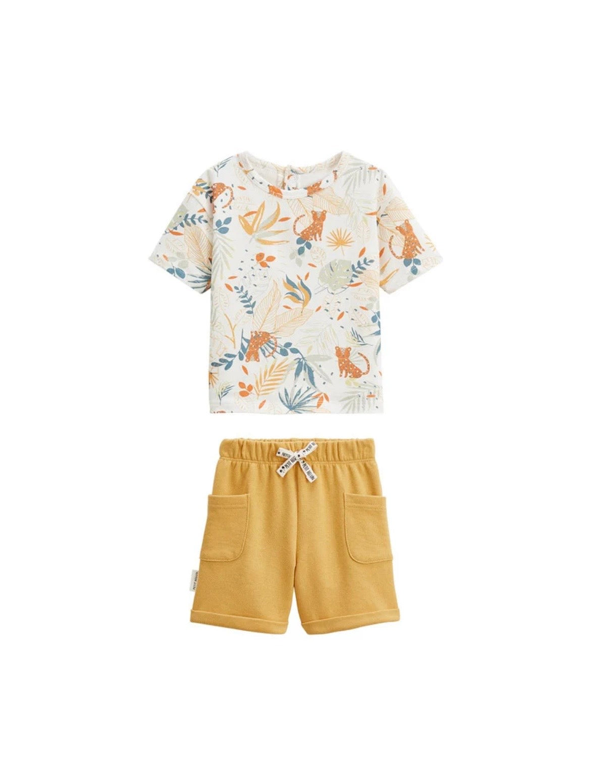 Ensemble 2 pcs Tshirt & short moutarde garçon