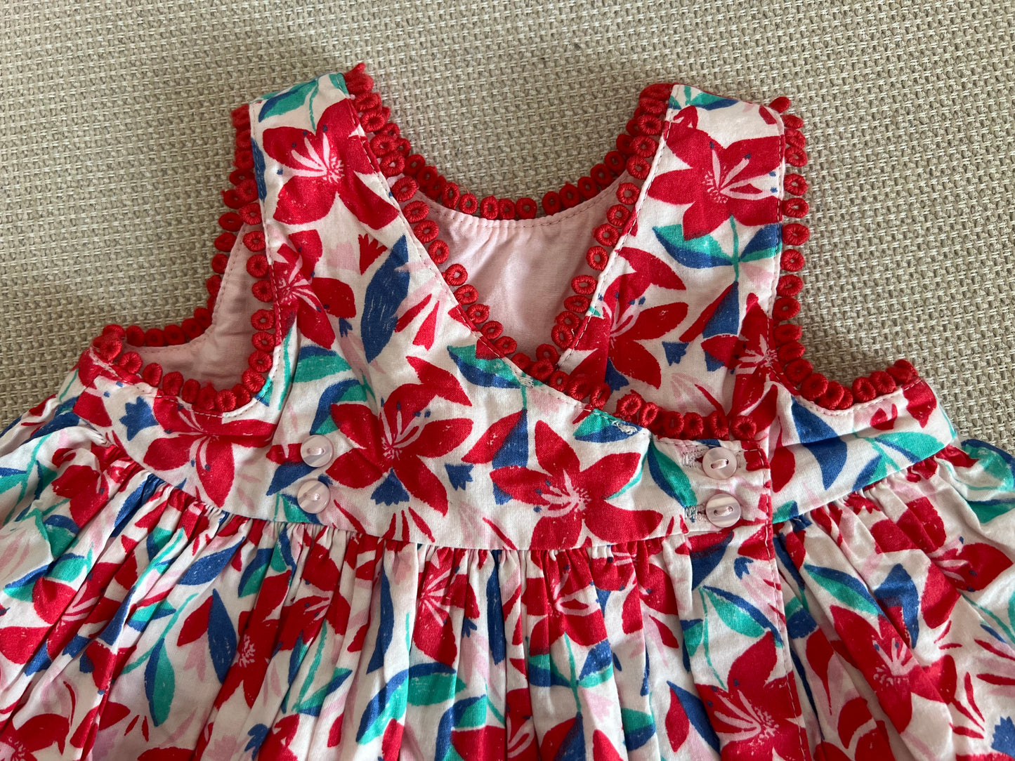 Robe cache cœur 2 faces en fleurs