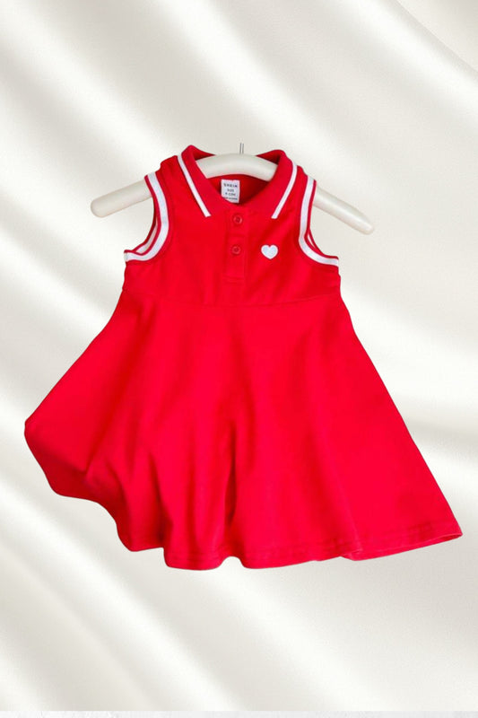 Robe polo à imprimé cœur
