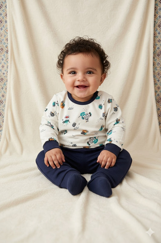Ensemble 2 pcs sweat et pantalon bleu marine