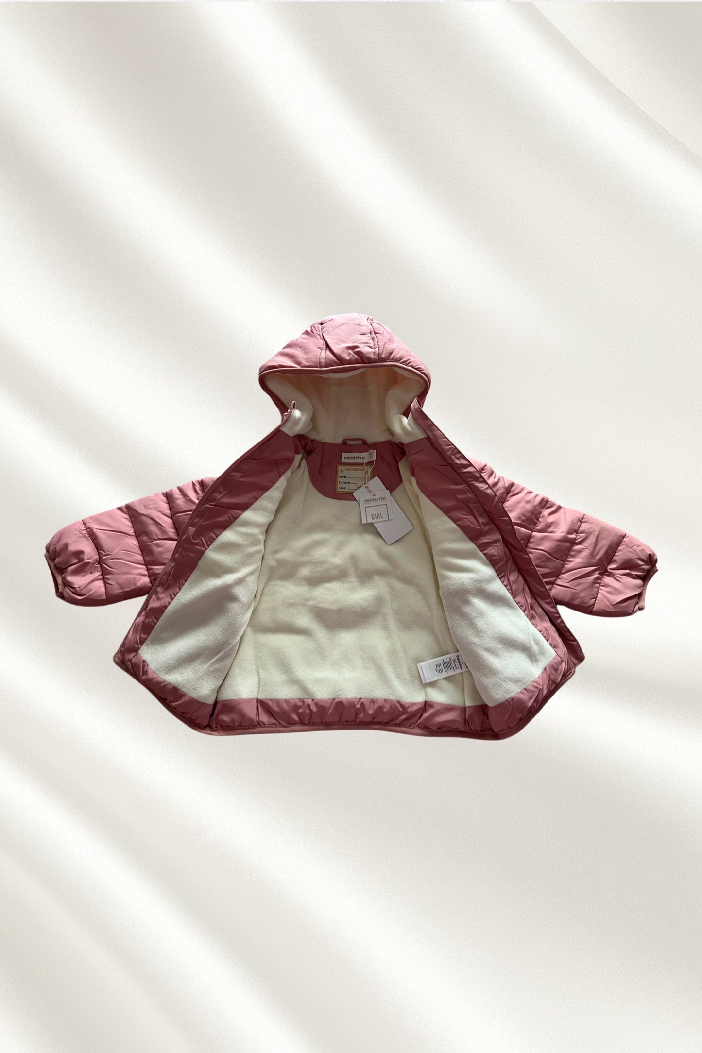 Doudoune rembourrée à capuche rose