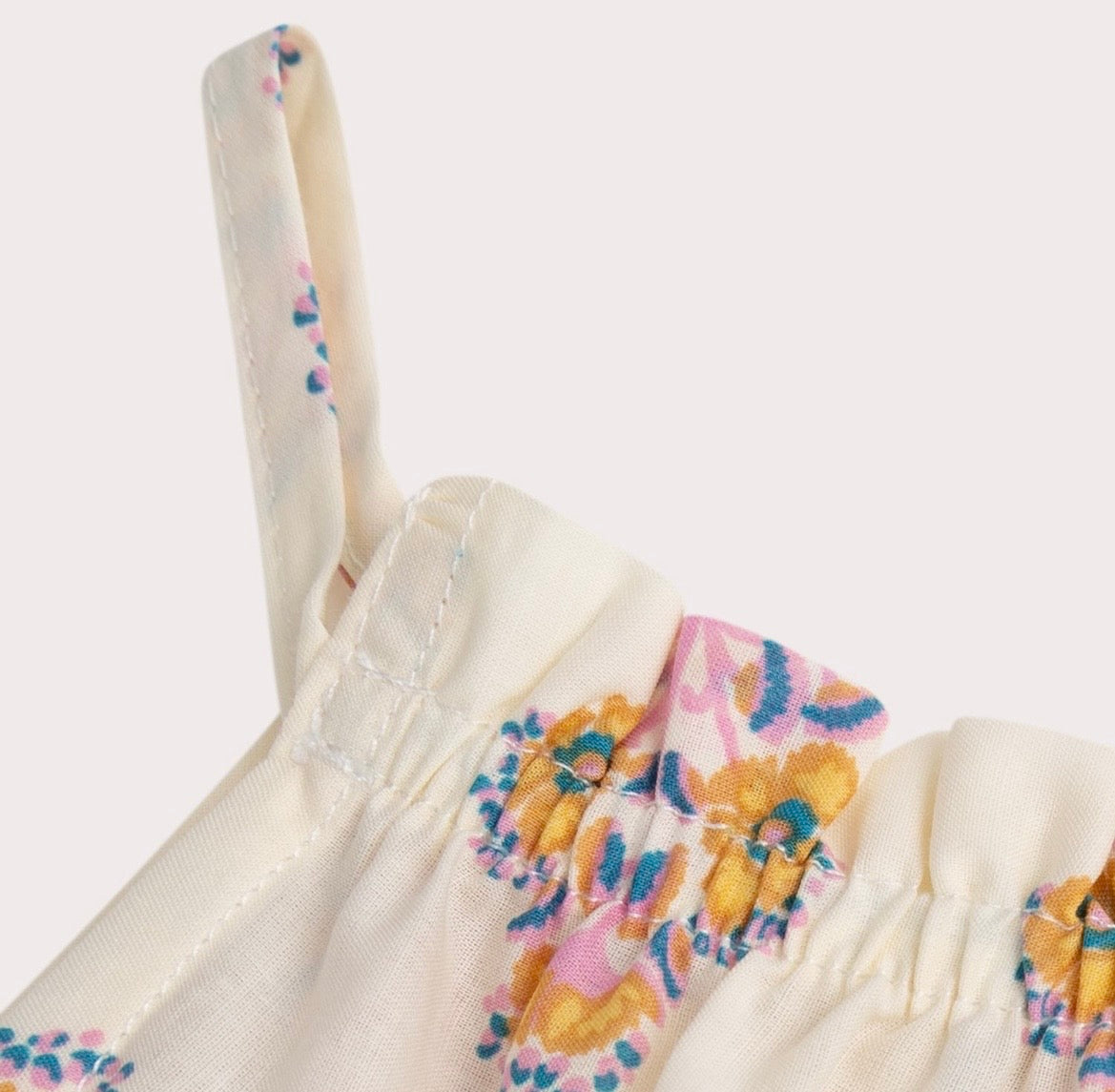 Robe multicolore beige débardeur
