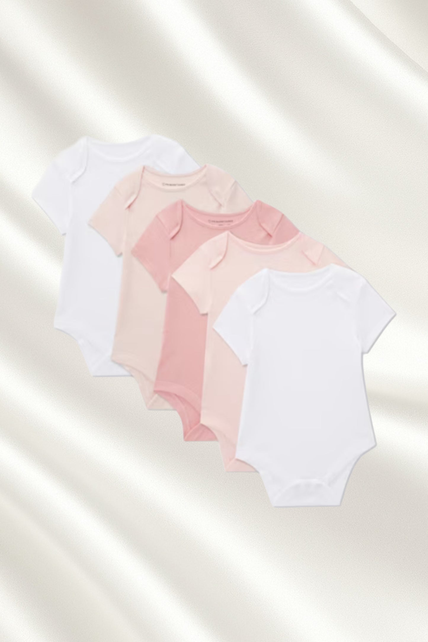 Pack 5 Bodies demi manches en Rose