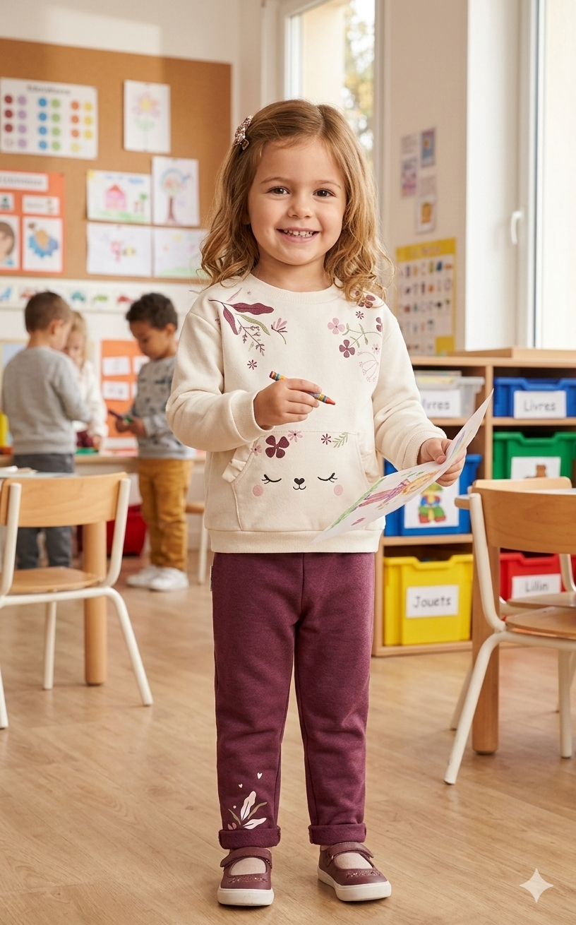 Ensemble 2 pcs purple sweat et pantalon Mila