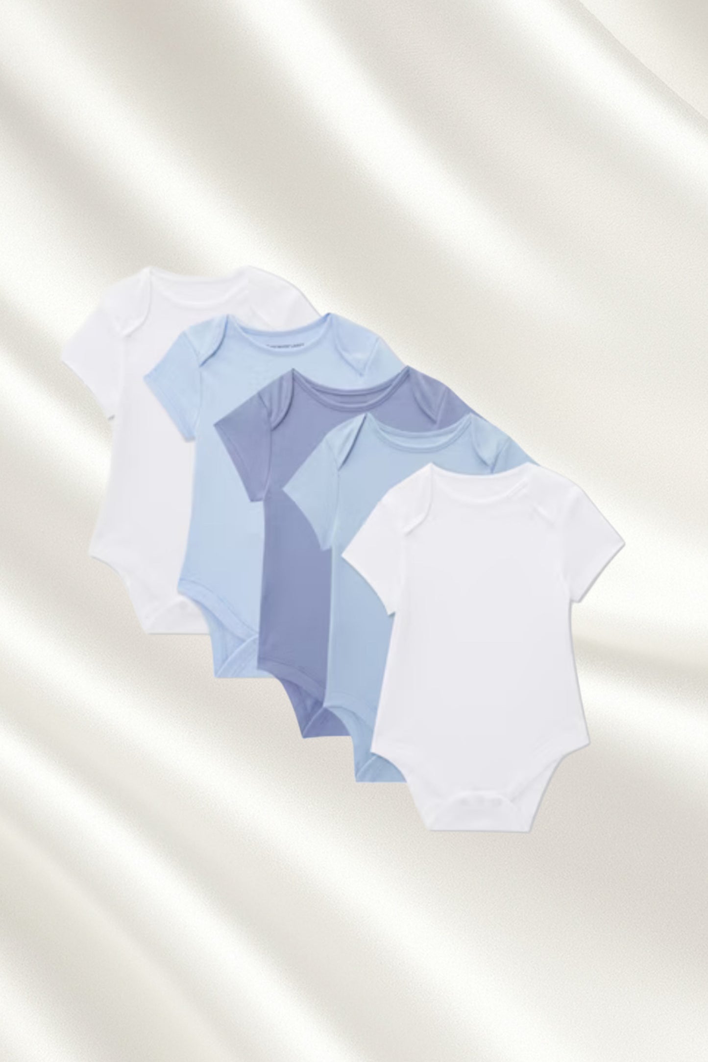 Pack 5 bodies demi manche en bleu