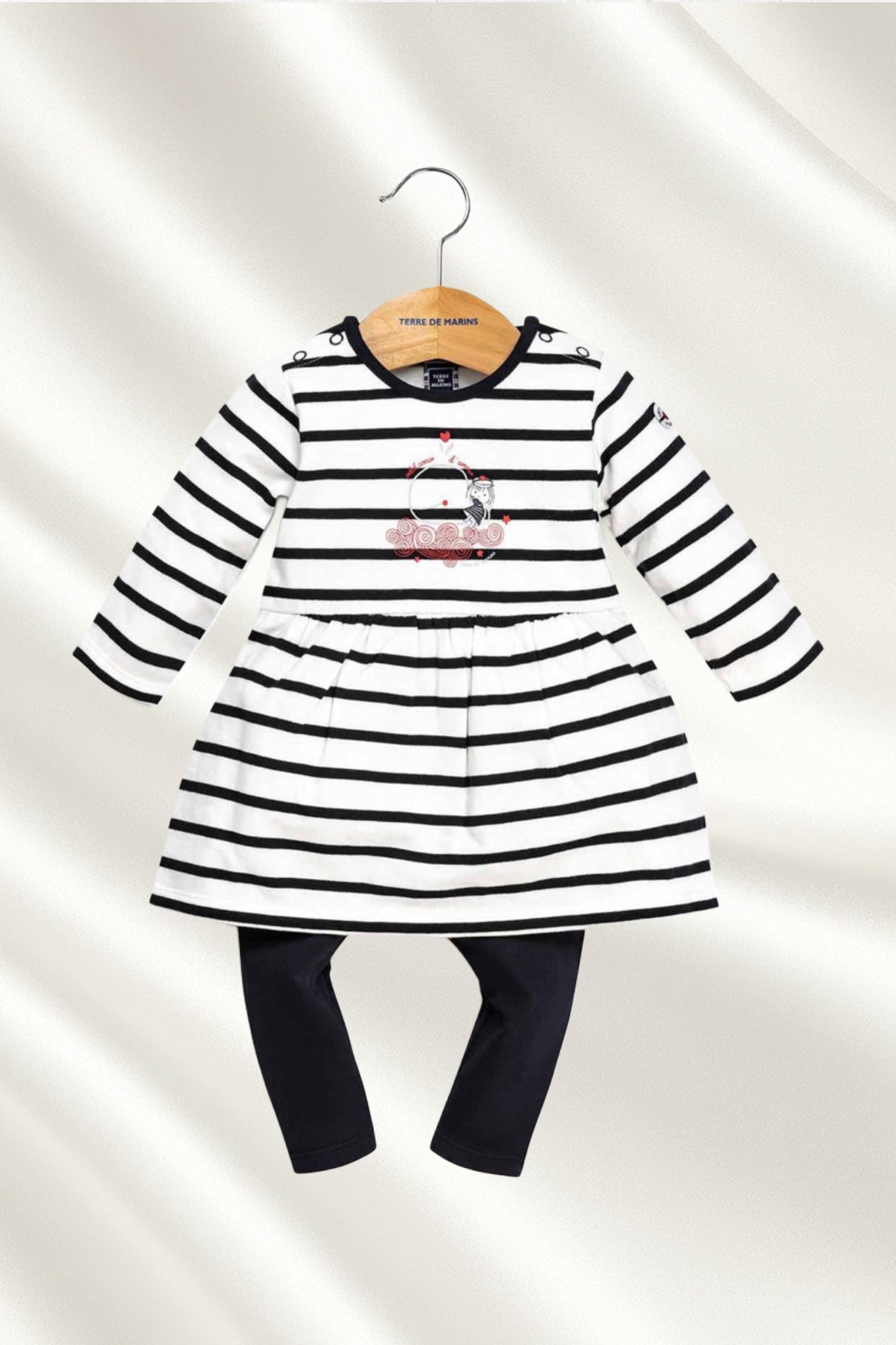 Robe rayée avec legging