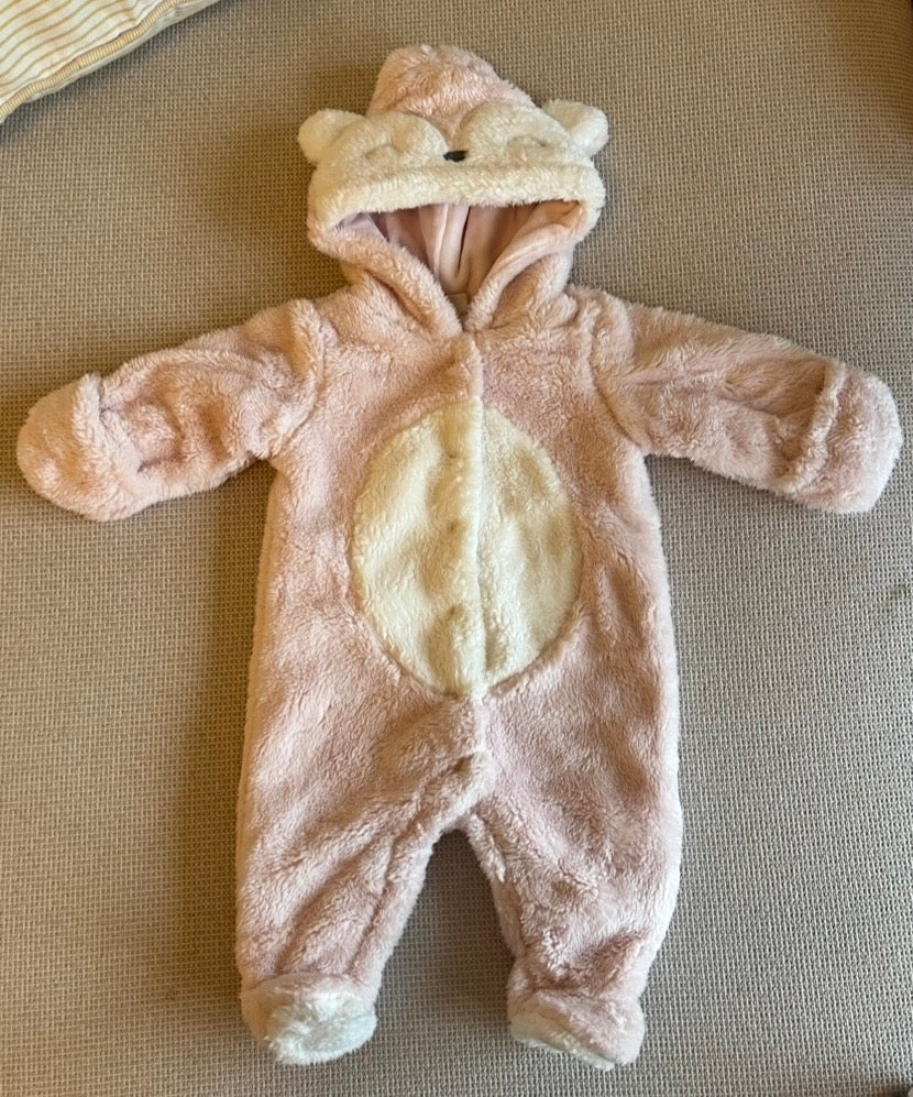 Combi-pilote à capuche Rose