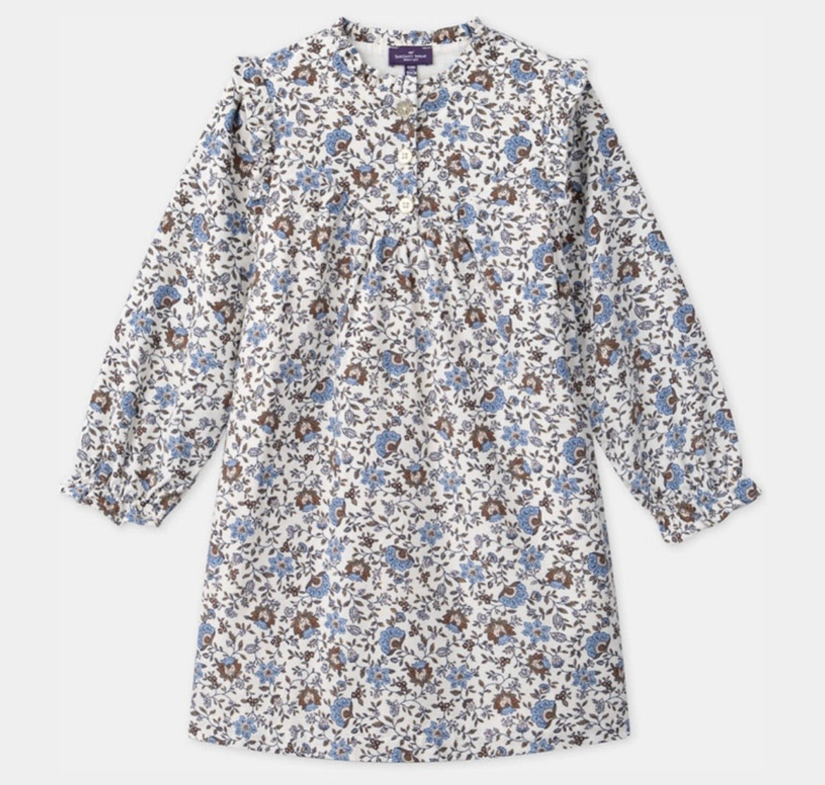 Robe fleurie en bleu