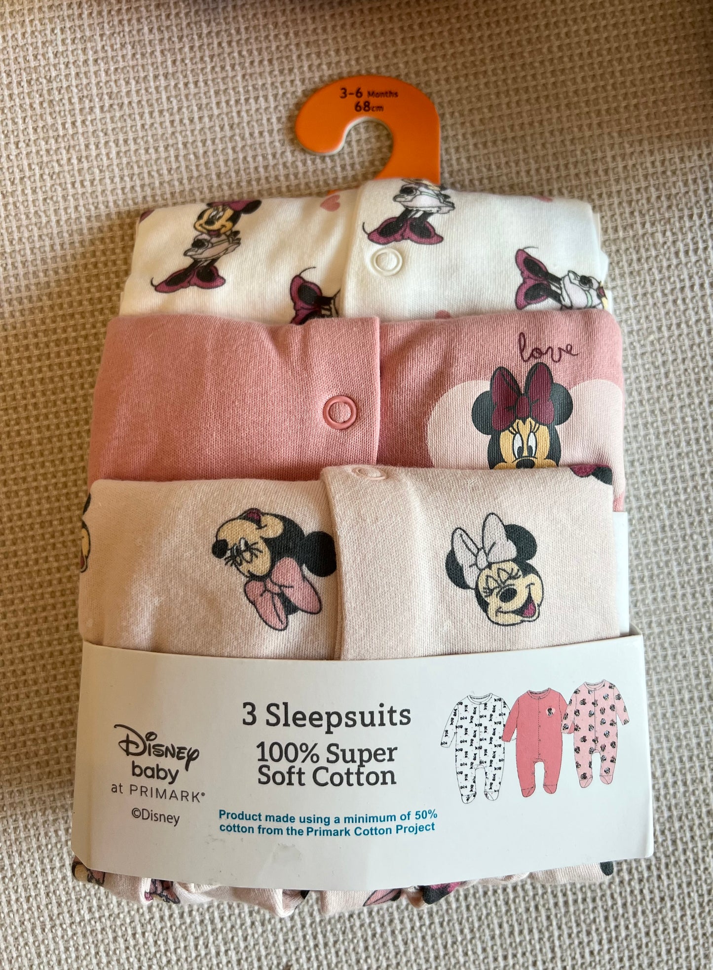 Lot 3 grenouillères Disney Rose