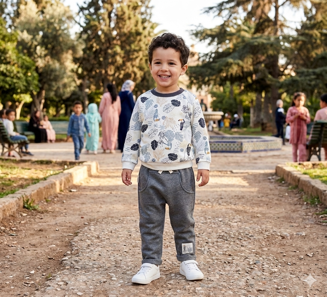 Ensemble 2 pcs sweat et pantalon en gris