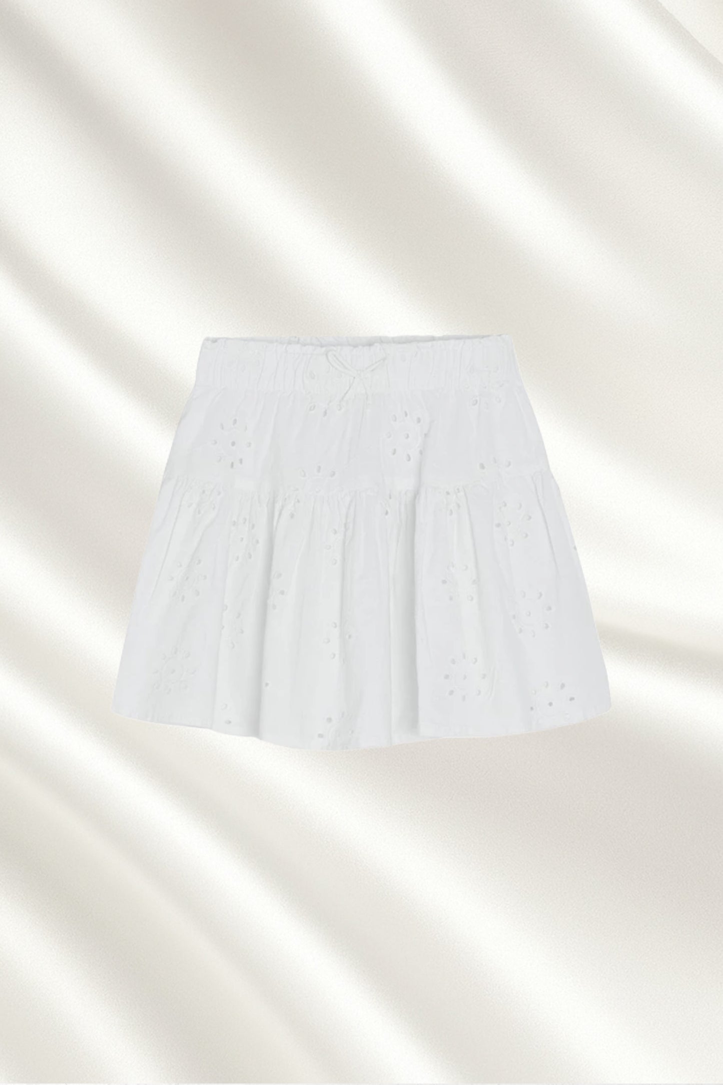 Jupe blanche brodée