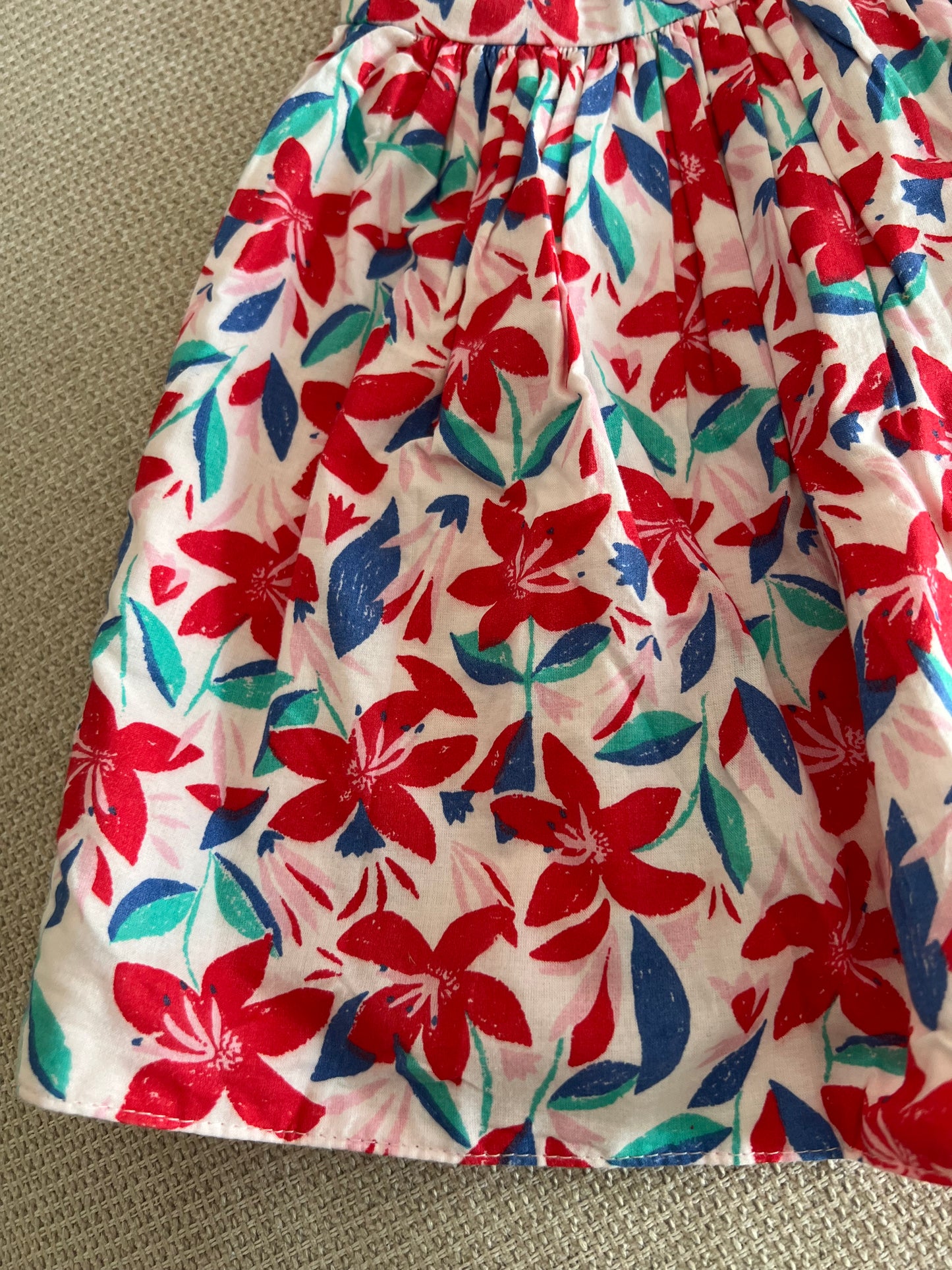 Robe cache cœur 2 faces en fleurs