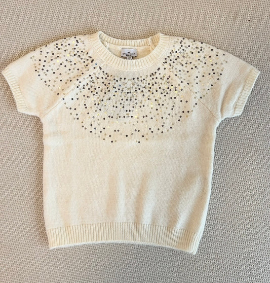 Pull demi-manches en blanc