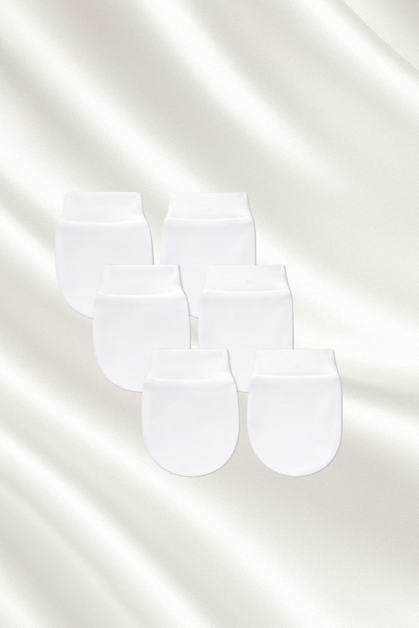 Pack 3 paires de moufles en blanc