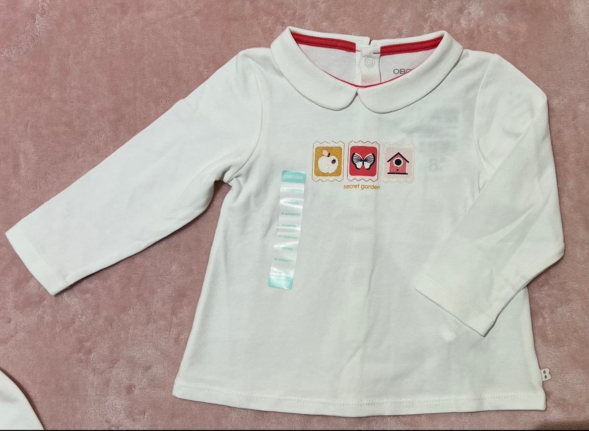Pull blanc avec manches col claudine