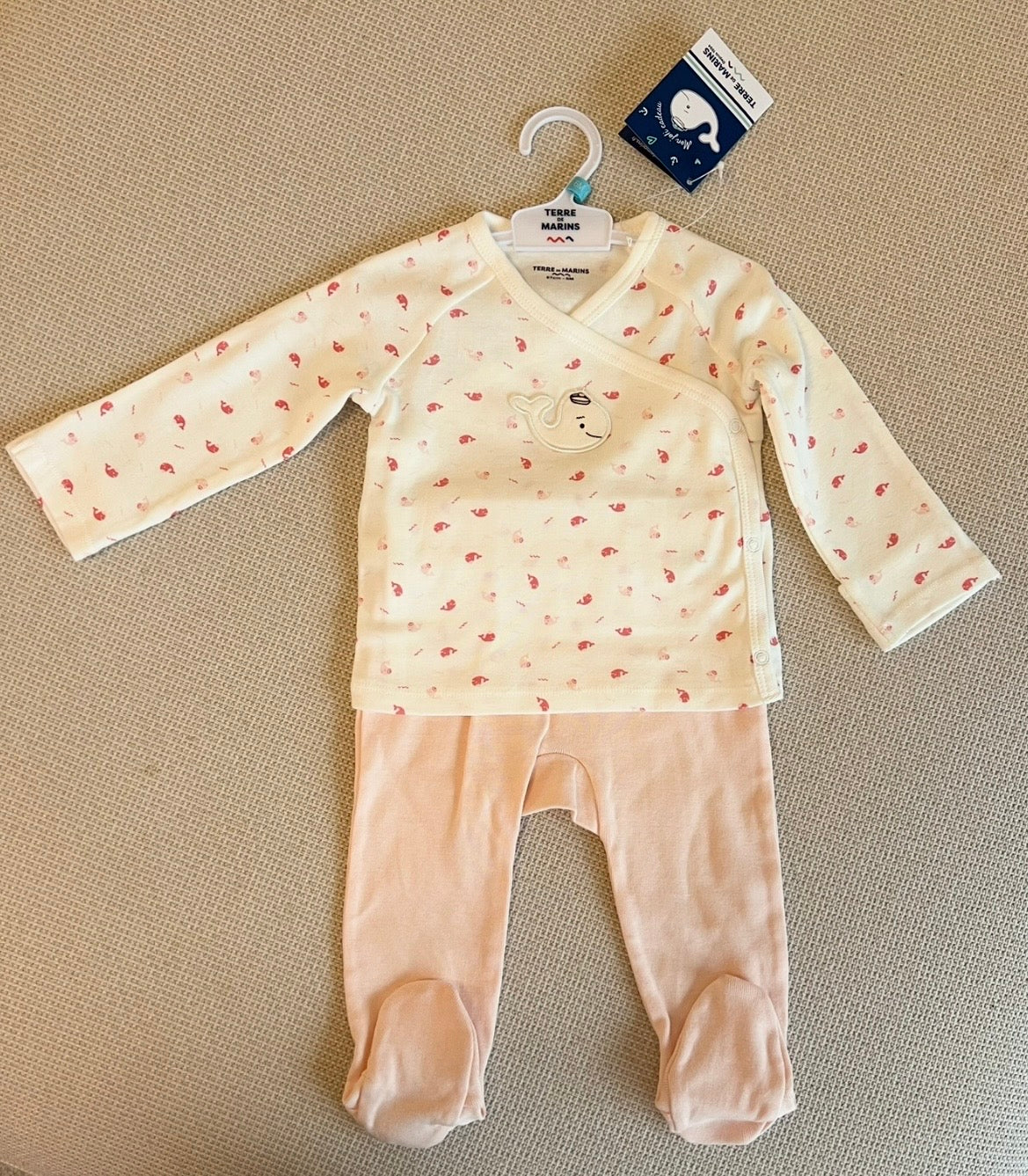 Ensemble cache-coeur avec pantalon Rose