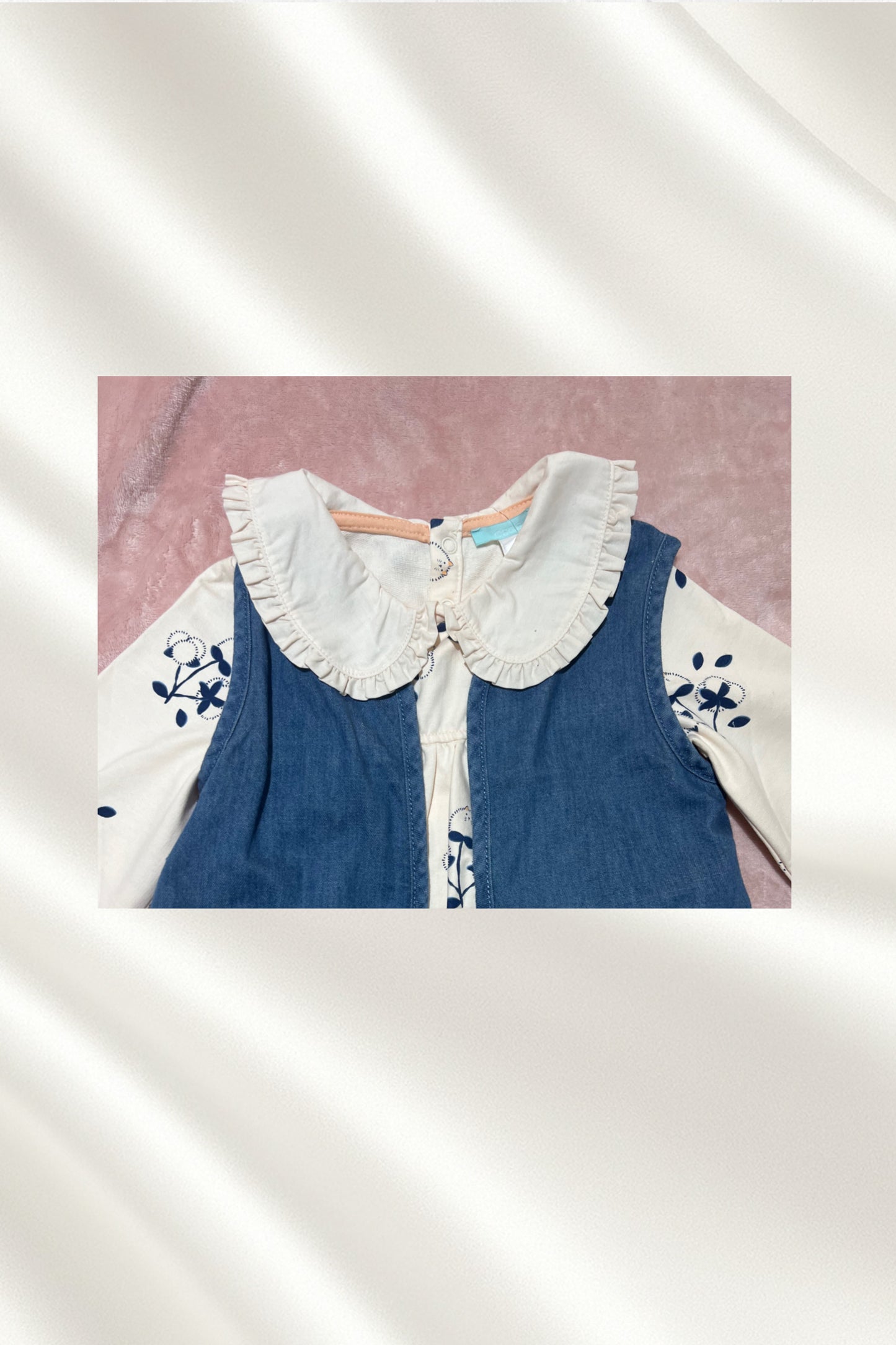 Robe fleurie avec gilet Denim