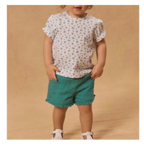 Ensemble 2 pcs chemise & short vert