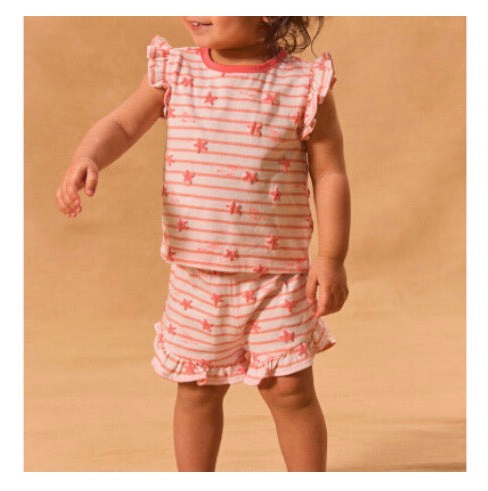 Ensemble 2 pcs en Rose corail